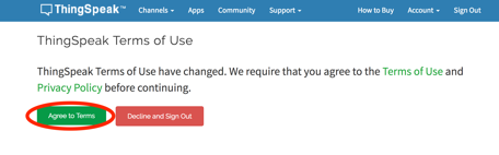 ThingSpeak Terms of use